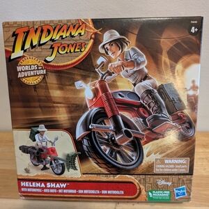 Indiana Jones Worlds of Adventure Helena Shaw with Motorcycle Brand New With Tag